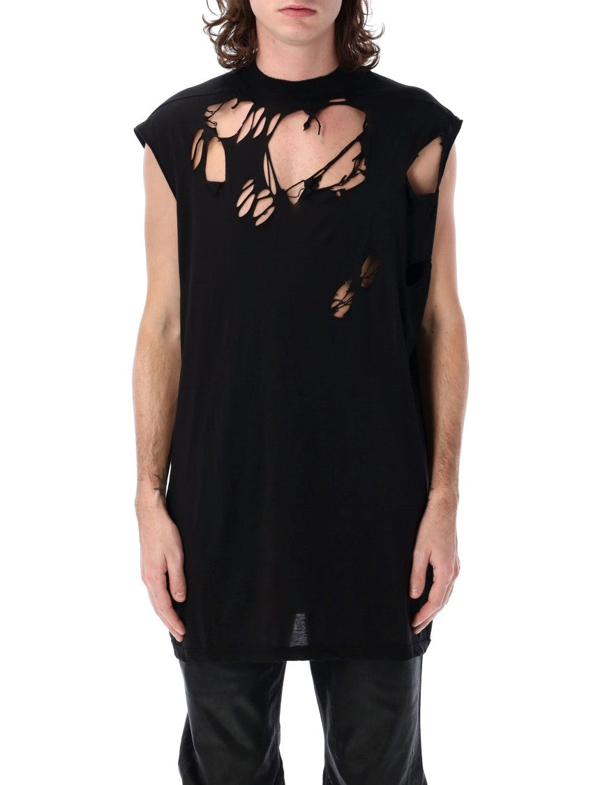 Drkshdw By Rick Owens Ripped Detail Sleeveless Tarp Tee