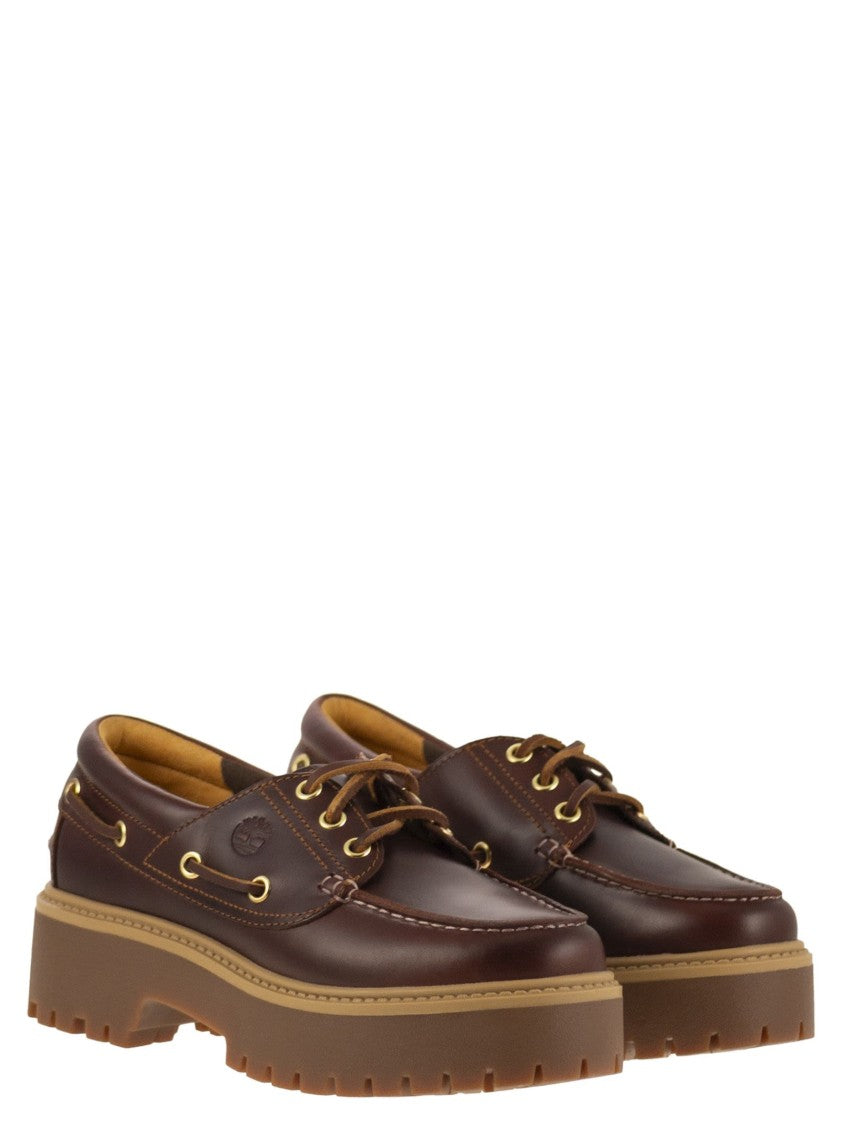 Timberland Platform Boat Shoe With Timberland® Premium Leather And Rebotl™ Lining