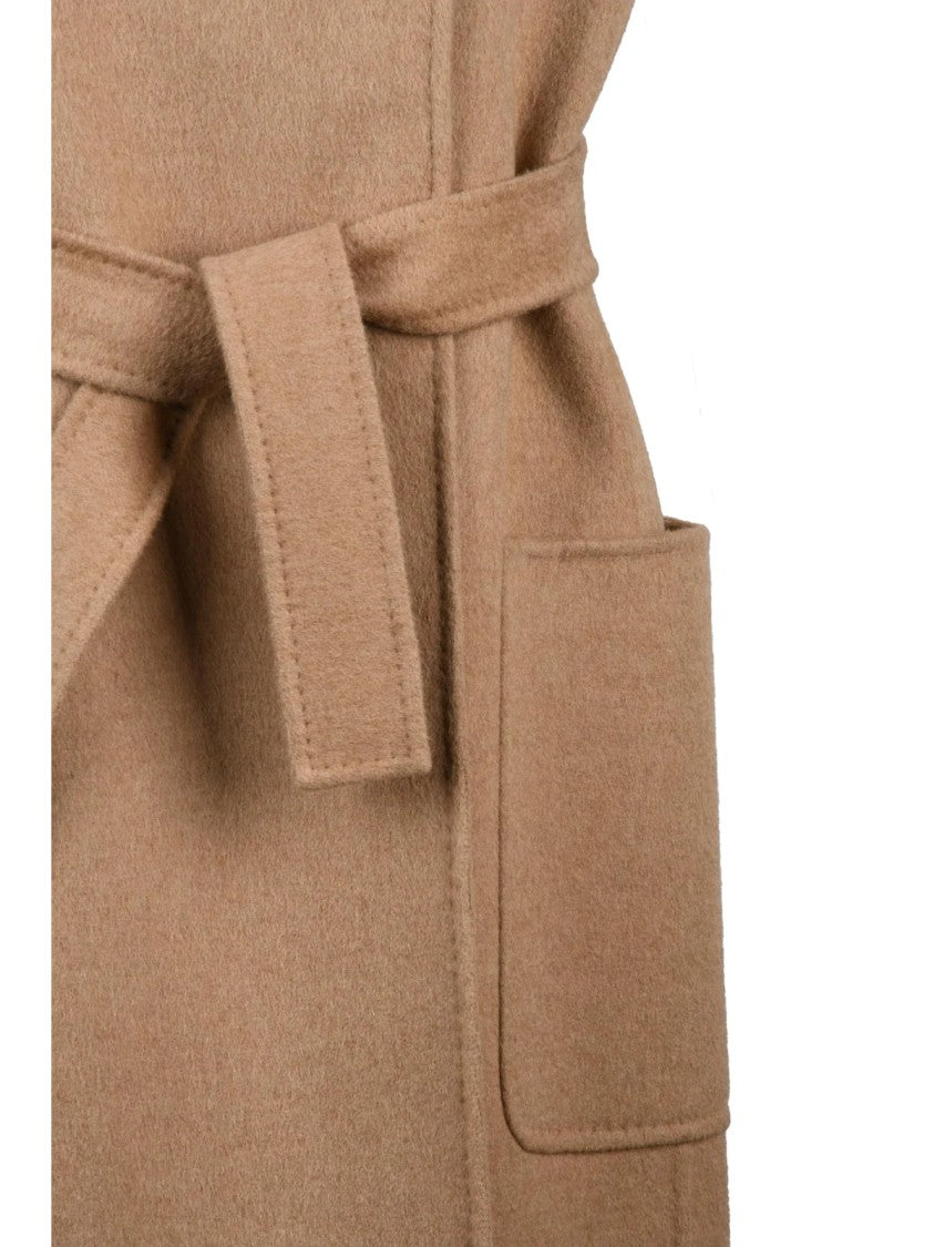 Max Mara Beige Camel Belted Vest