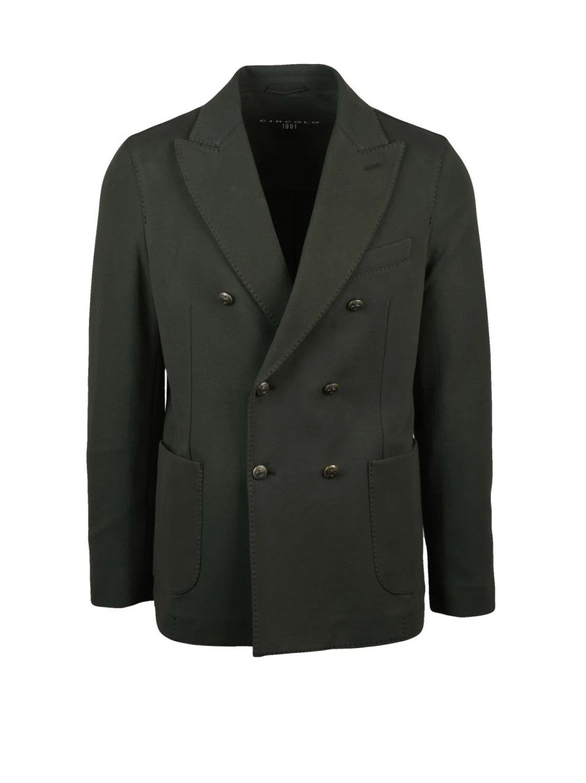 Circolo 1901 Double-Breasted Jacket With Wide Lapels And Metallic Buttons