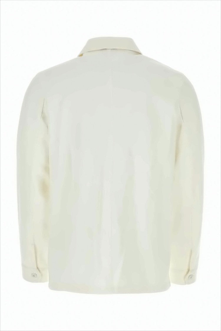 A.P.C. Boxy White Jacket With Classic Collar
