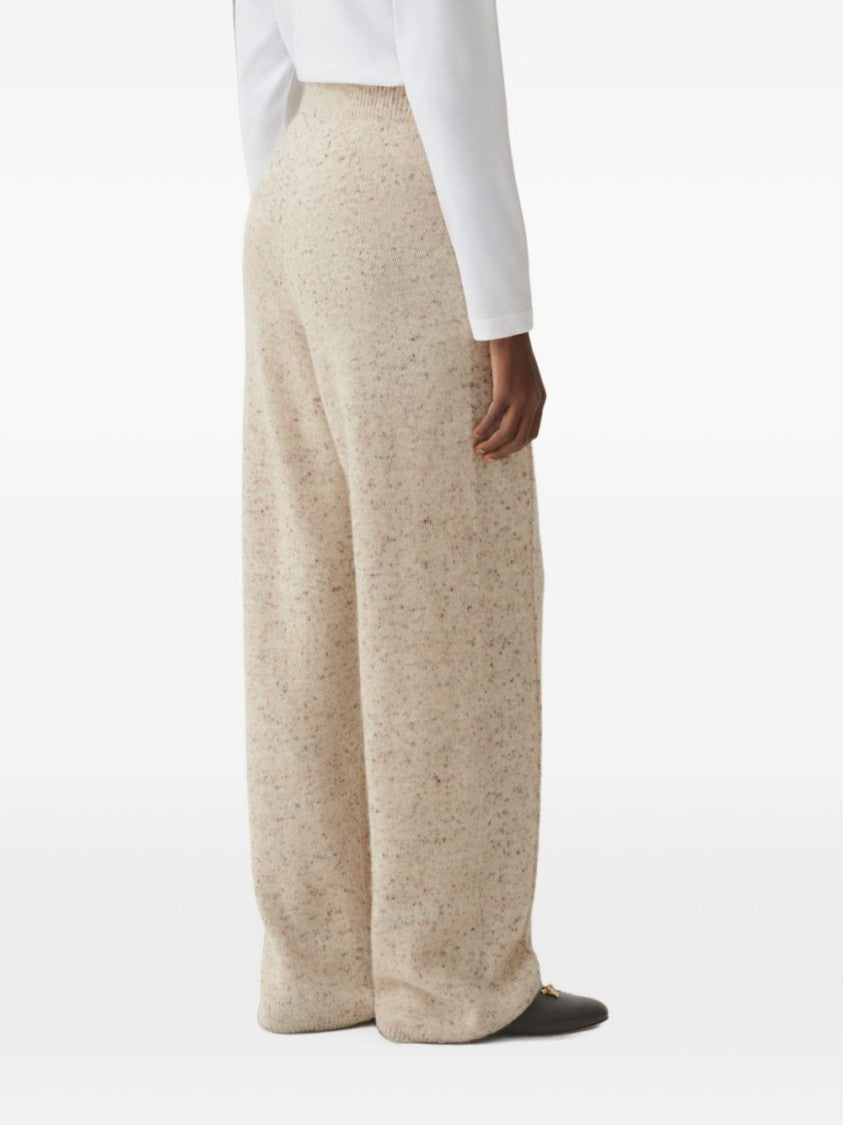 Fabiana Filippi Speckled Knit Wide-Leg Pants