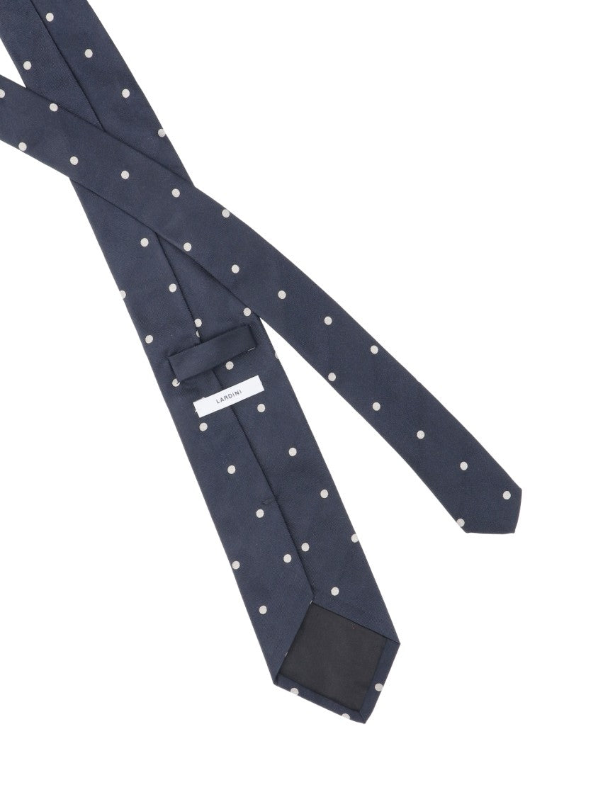 Lardini Silk Necktie With Polka Dot Pattern