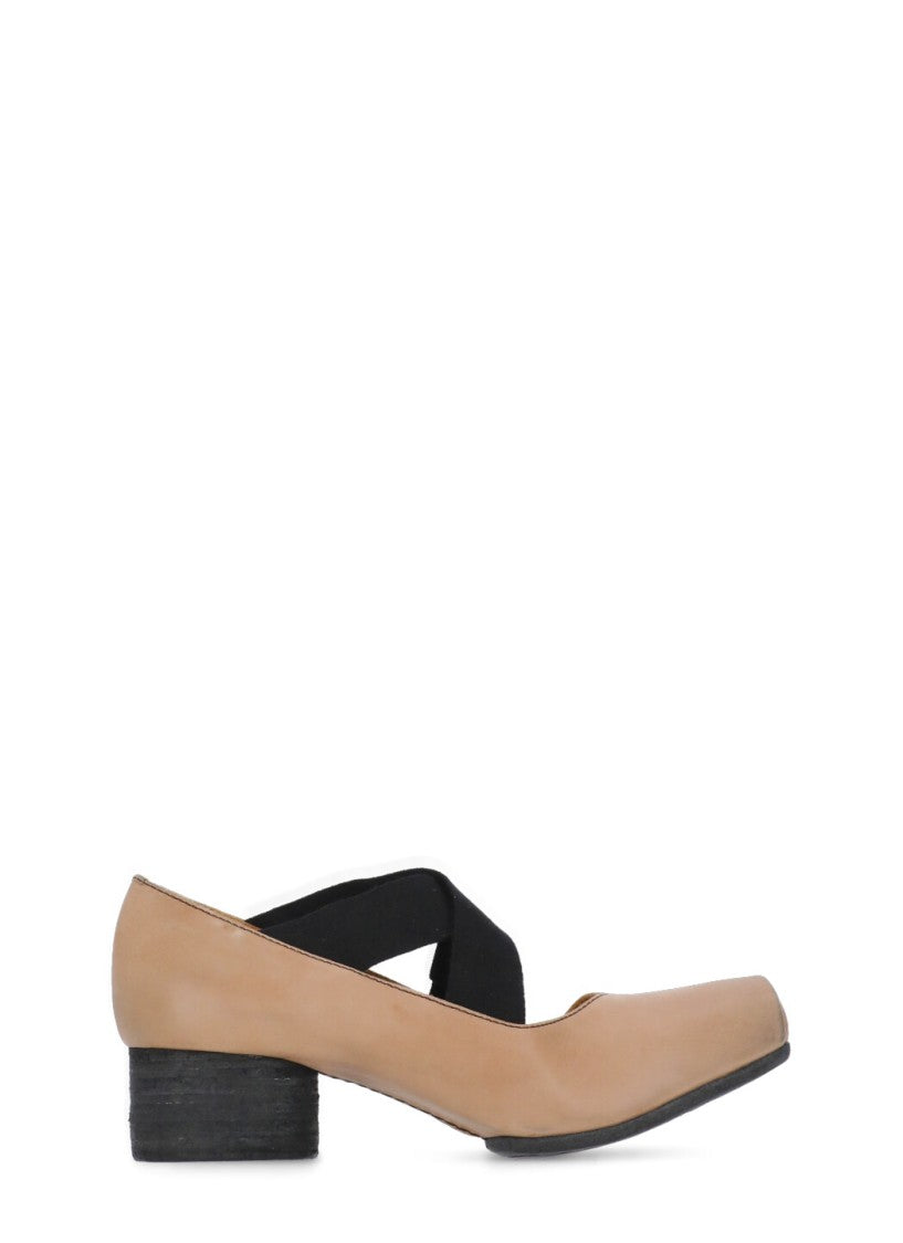 Uma Wang Leather Heeled Ballet Shoes