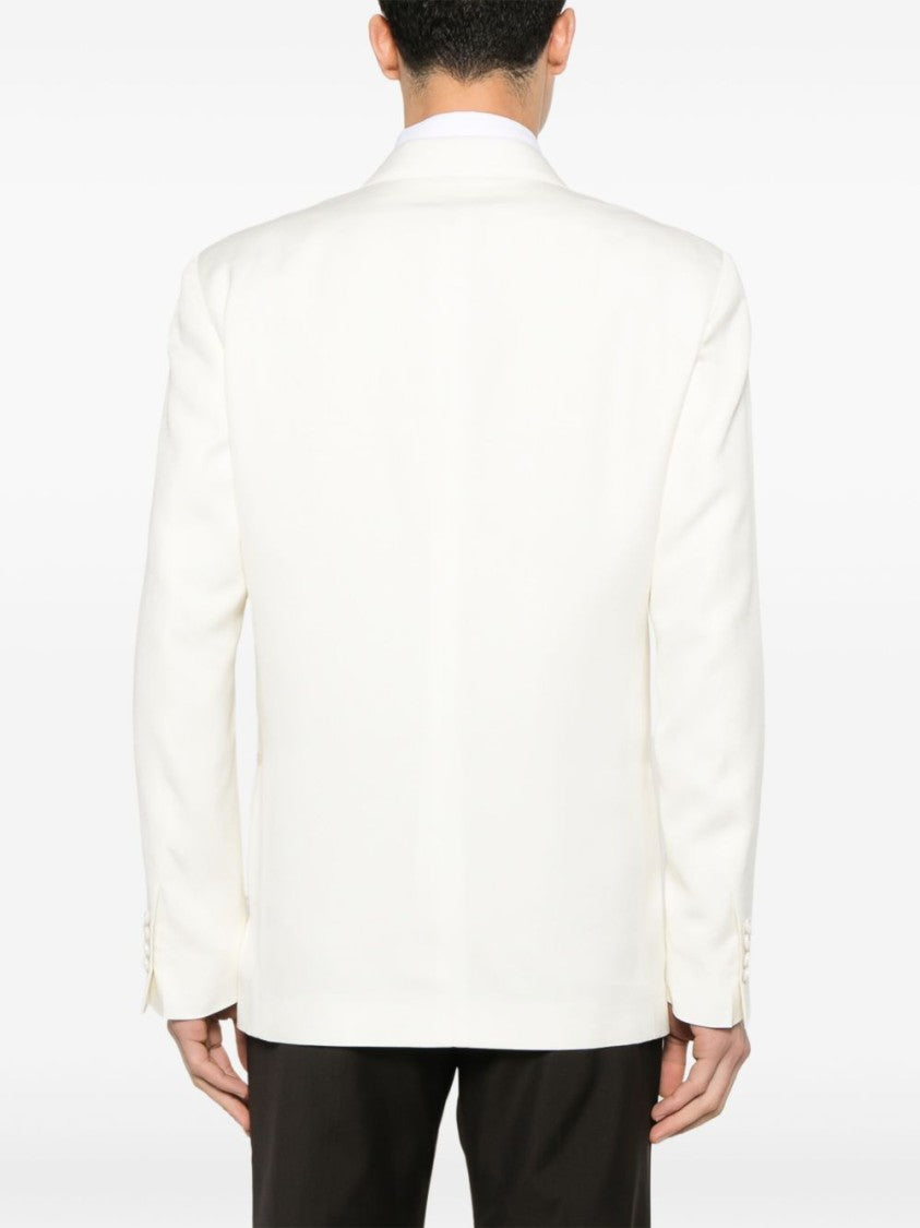 Lardini Double-Breasted Light Beige Jacket