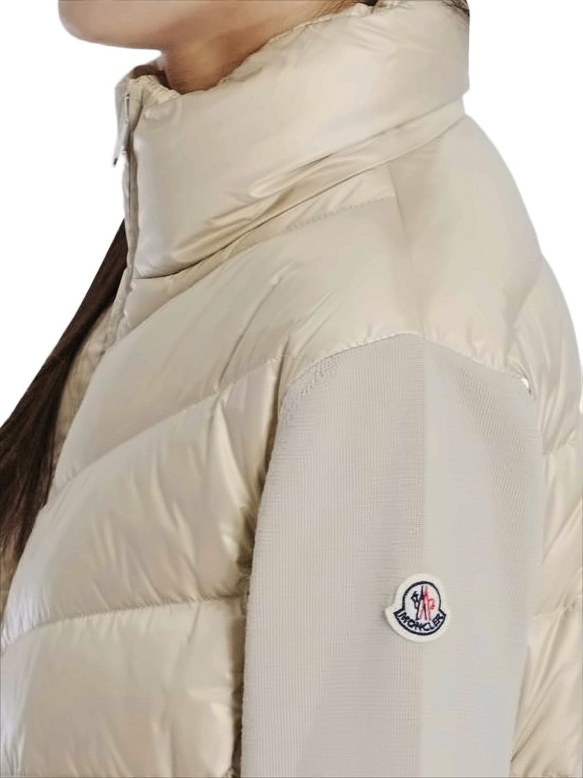 Moncler Cropped Padded Jacket With Quilted Nylon