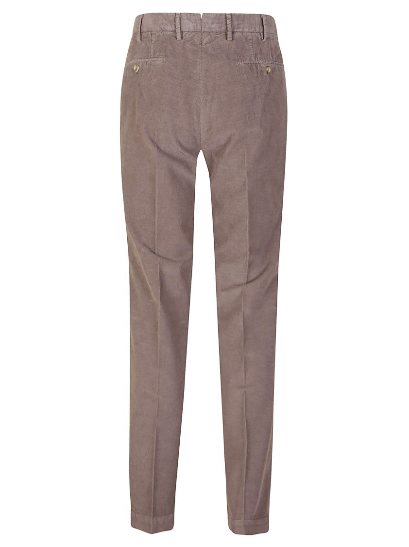 Incotex Tailored Cotton Corduroy Trousers With Front Pleats