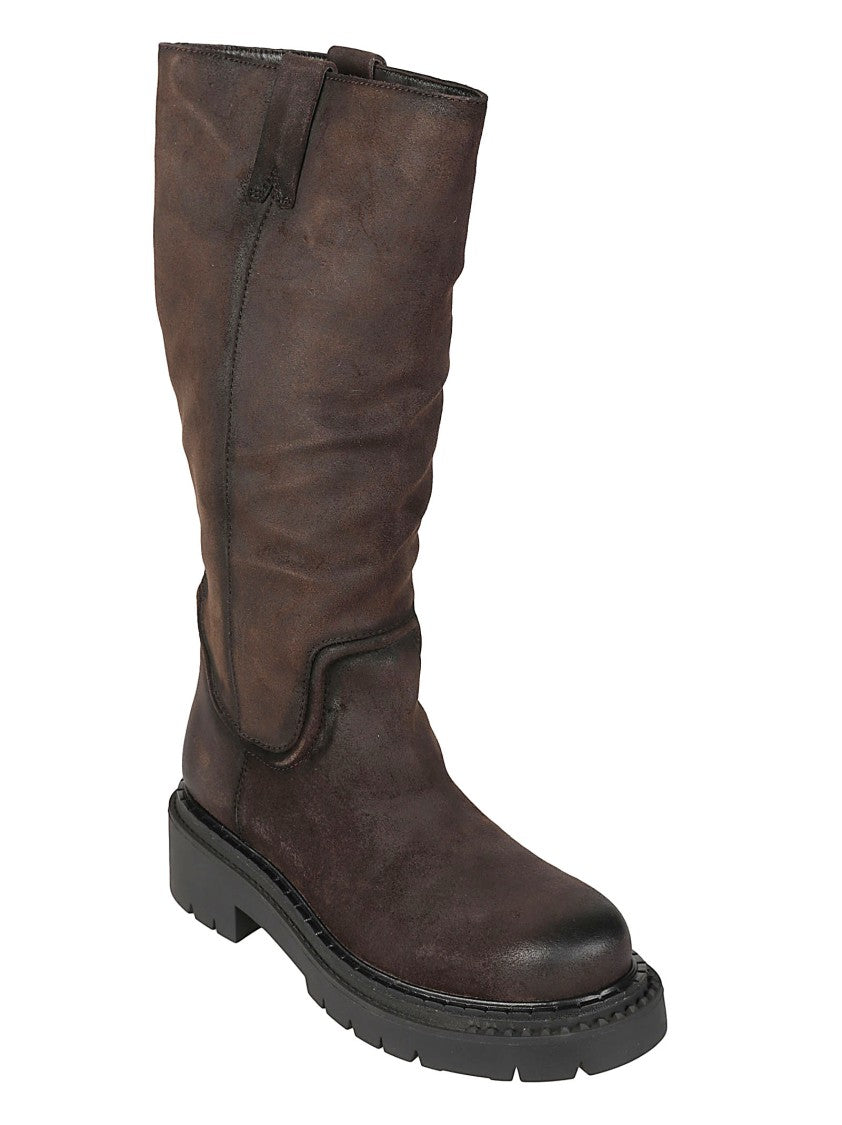 Ash Detroit Mid-Calf Distressed Calfskin Boots
