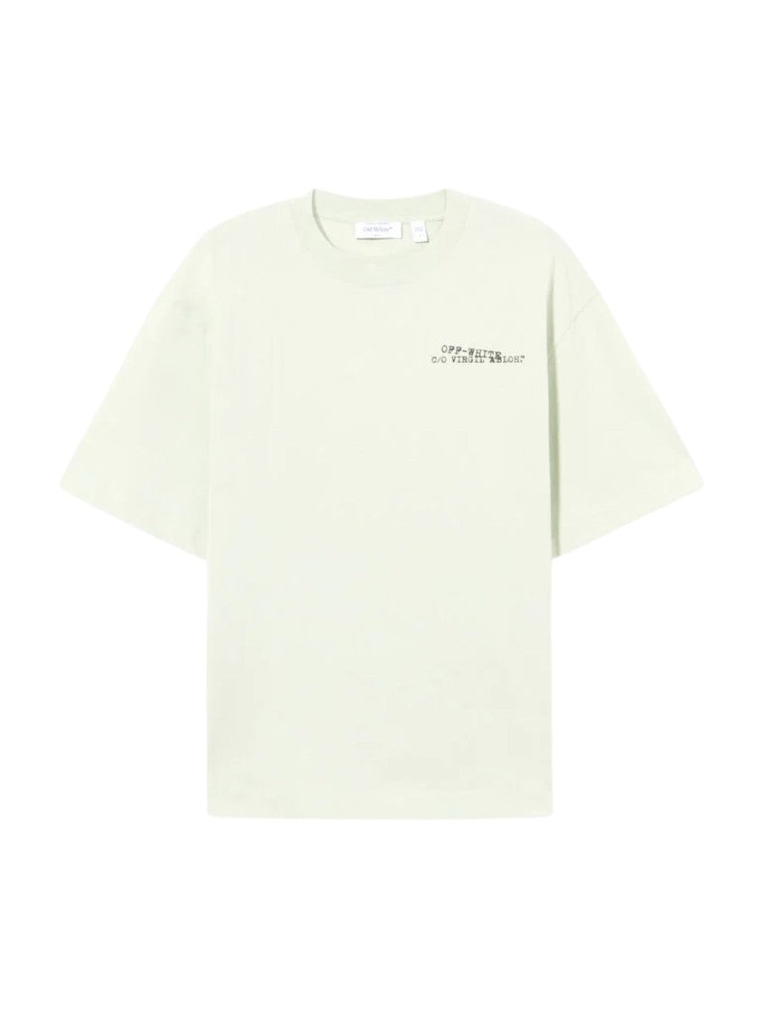 Off-White Black Graphic Back Cotton T-Shirt