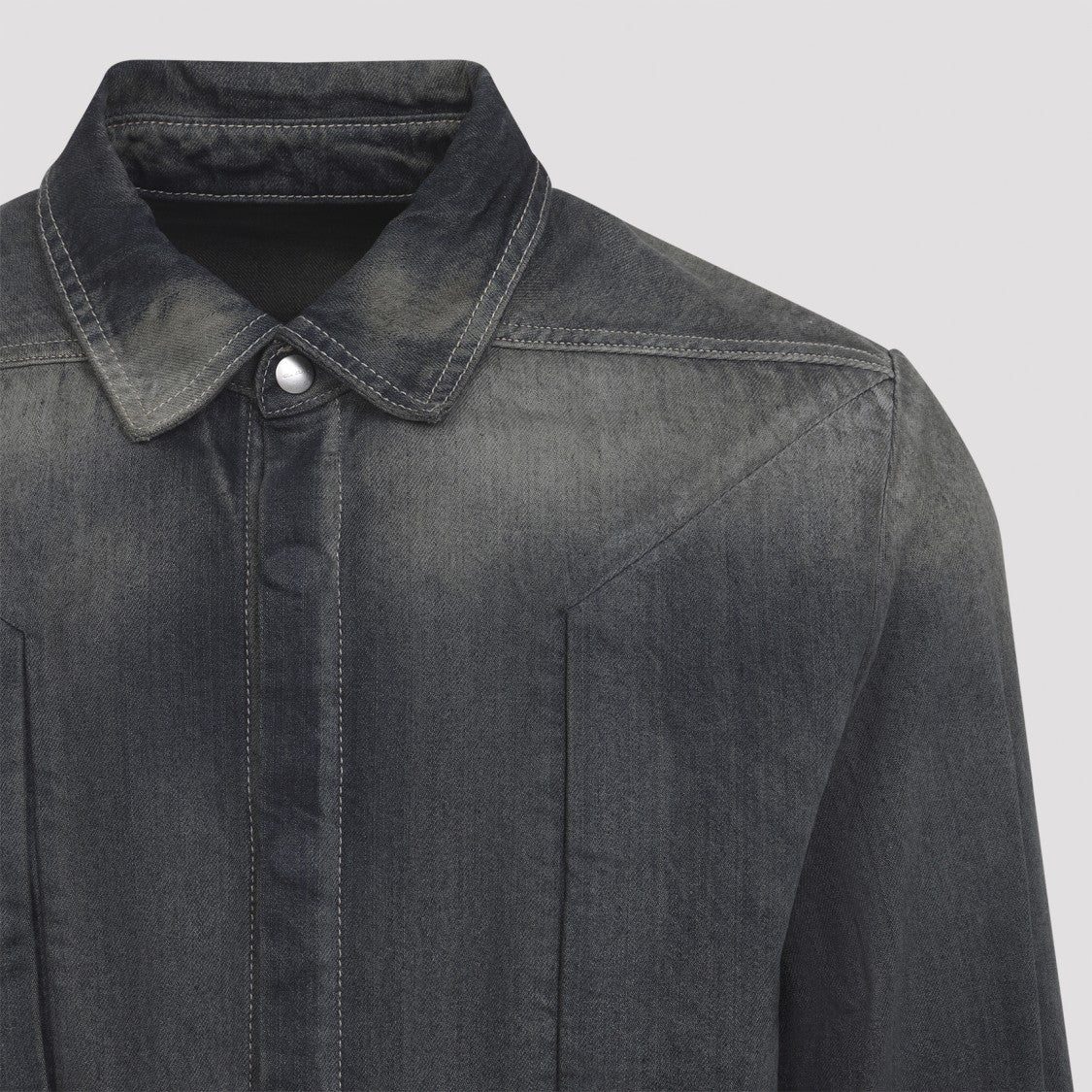 Rick Owens Dark Dust Brown Cotton Fogpocket Outershirt