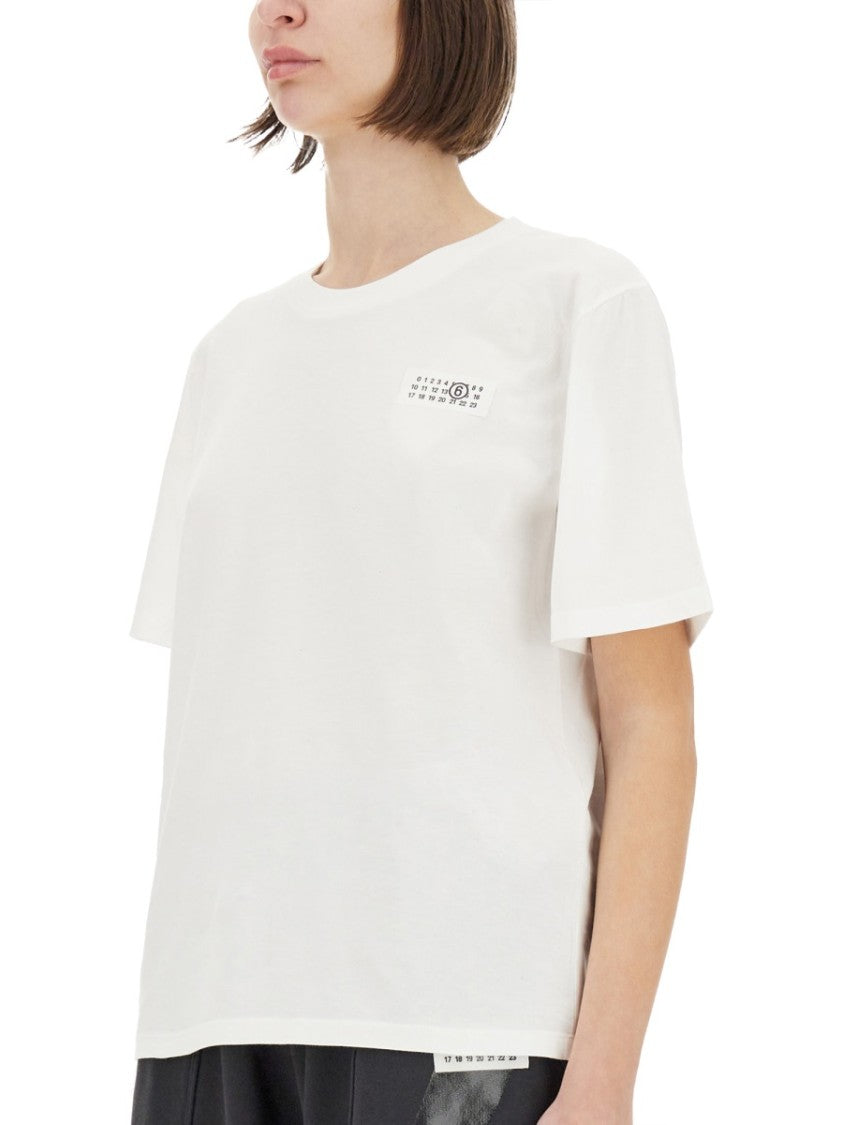Mm6 By Maison Margiela Relaxed-Fit Cotton T-Shirt With Subtle Logo Detail