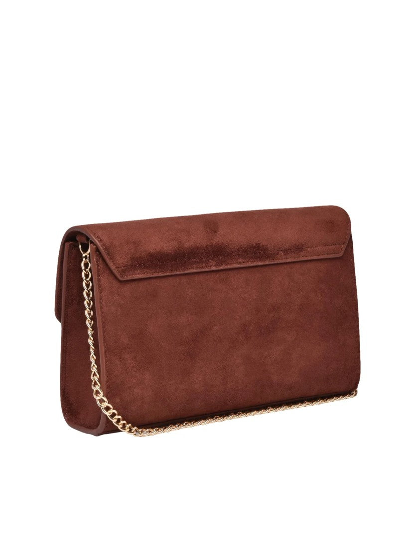 Love Moschino Suede-Effect Crossbody Bag With Gold-Tone Lock Closure