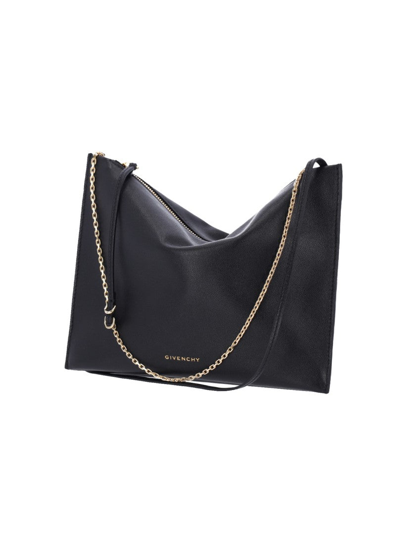 Givenchy Black Voyou Calfskin Leather Shoulder Bag