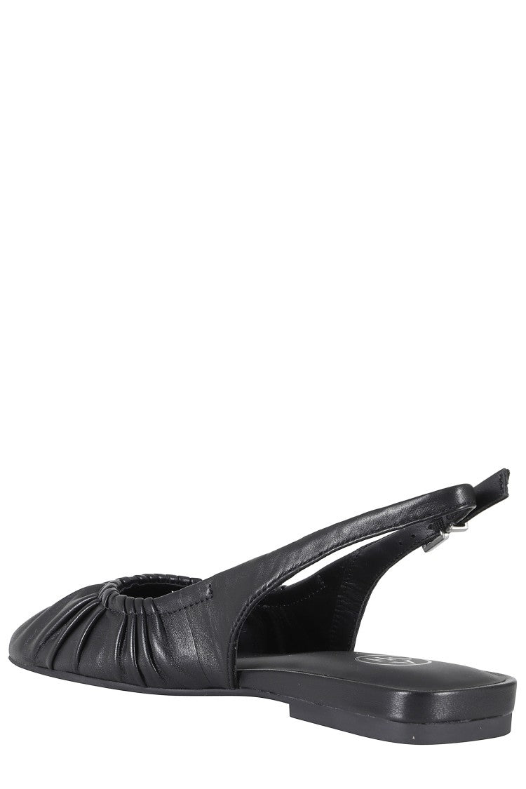 Ash Black Bibi Strapped Nappa Leather Flats