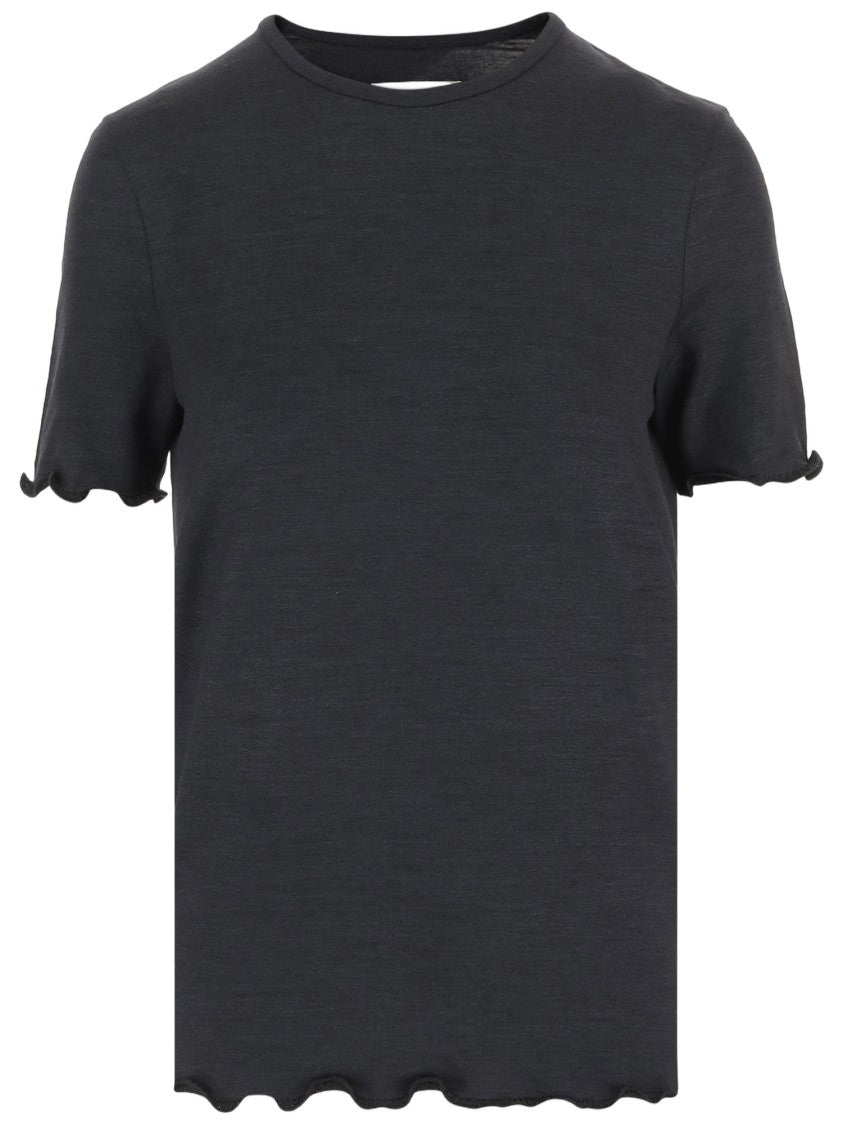 Jil Sander Black Silk Blend T-Shirt