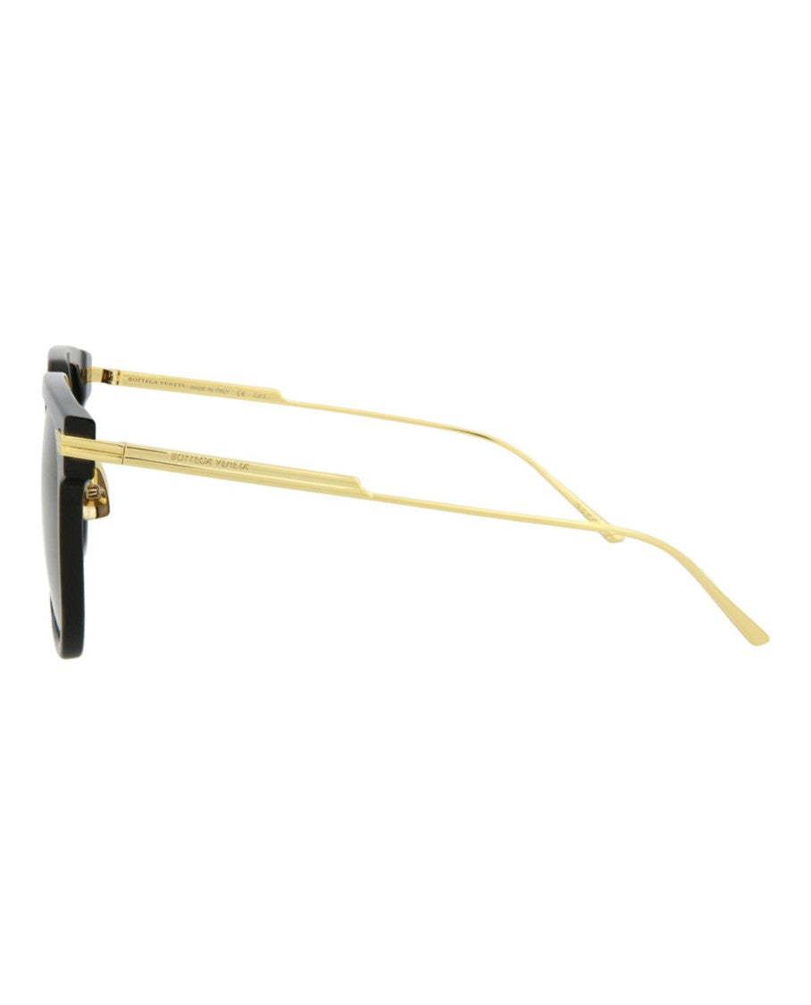 Bottega Veneta Square-Frame Acetate Sunglasses With Gold-Finish Temples
