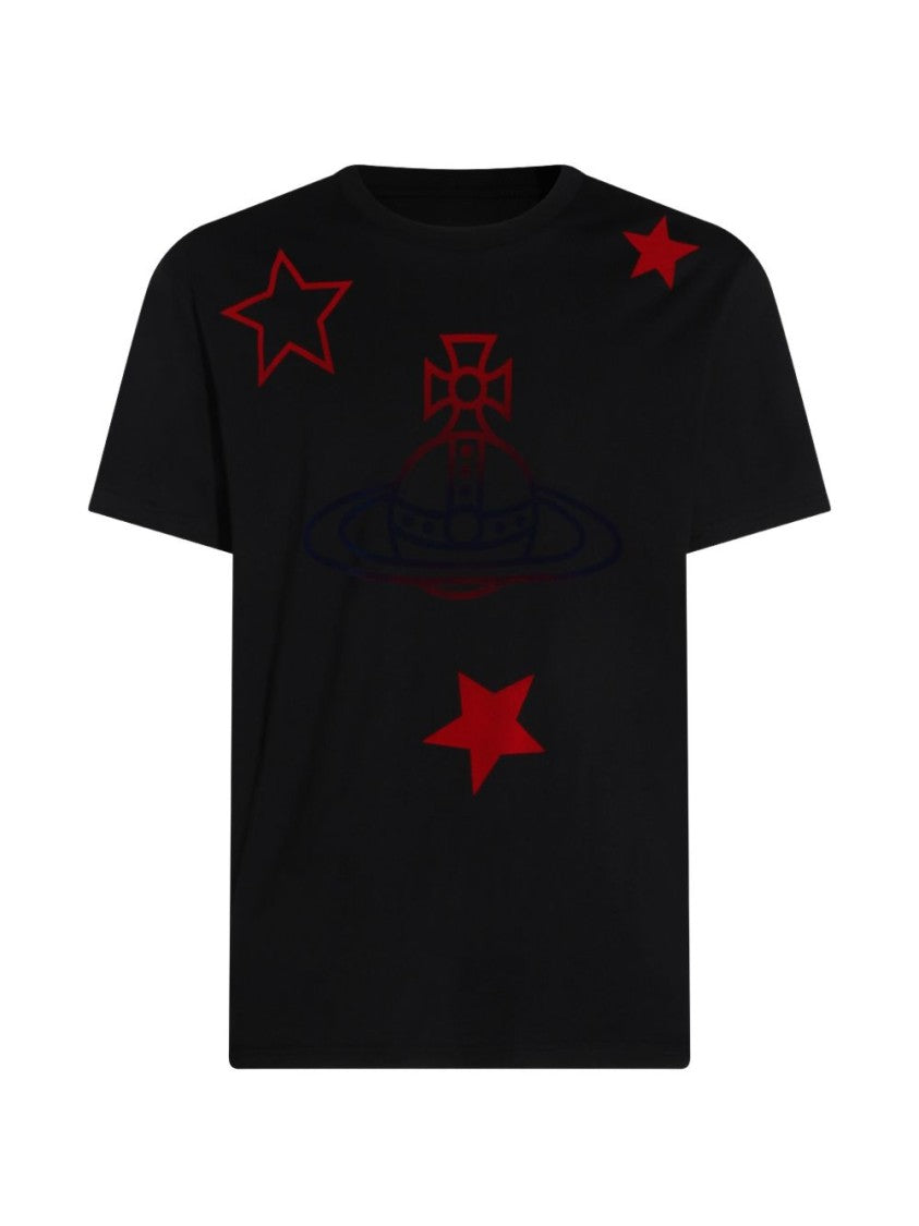 Vivienne Westwood Black Red Star Central Emblem T-Shirt