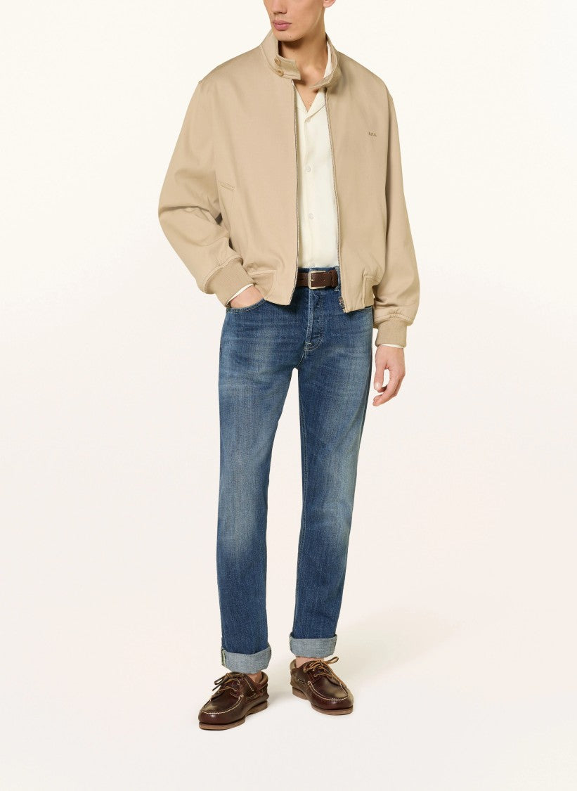 Dondup Straight-Leg Jeans With Medium Wash And Rolled Cuffs
