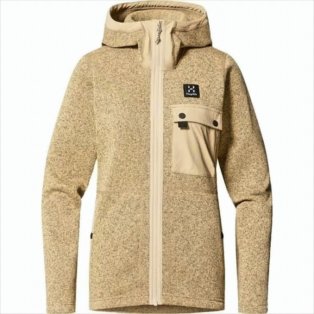 Haglöfs Textured Knit Beige Jacket With Hood
