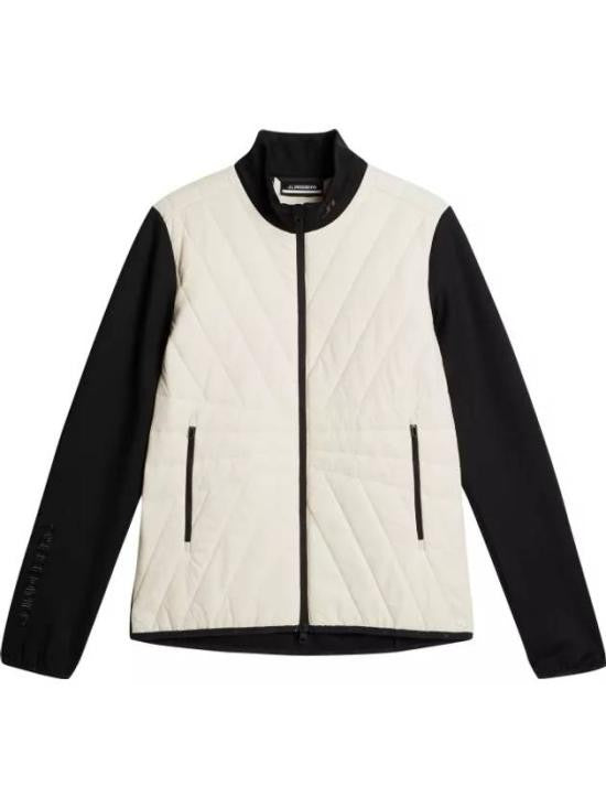 J Lindeberg Quilted Front Panel Jacket With Geometric Stitching