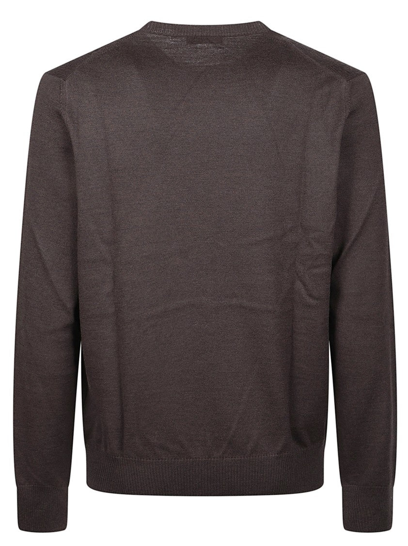 Fay Fine-Knit Crewneck Virgin Wool Sweatshirt