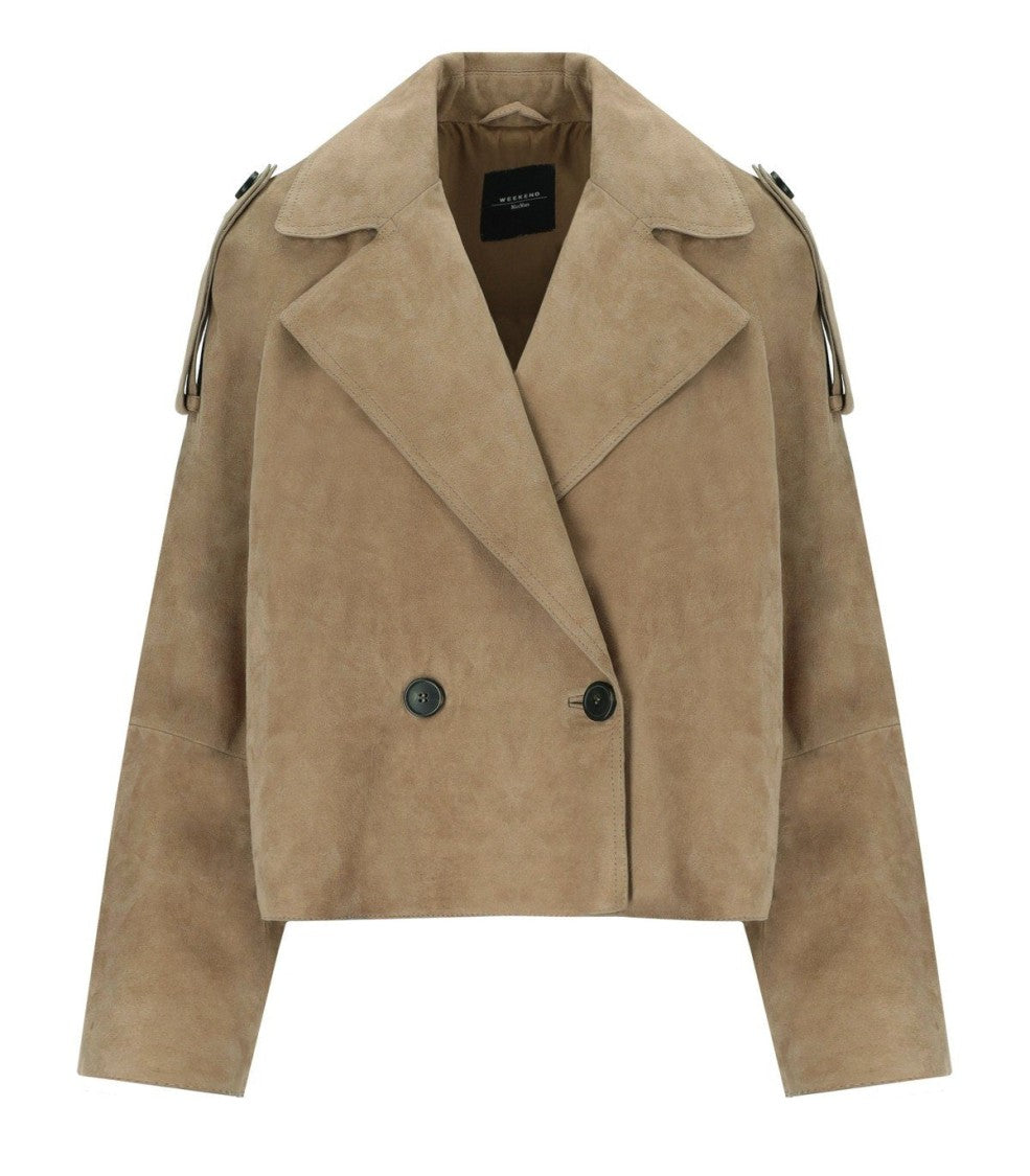 Max Mara Maga Beige Cropped Trench