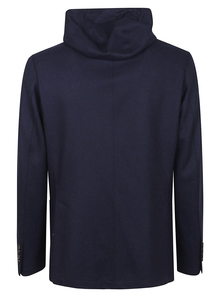 Eleventy Contemporary Single-Breasted Jacket With Integrated Hood