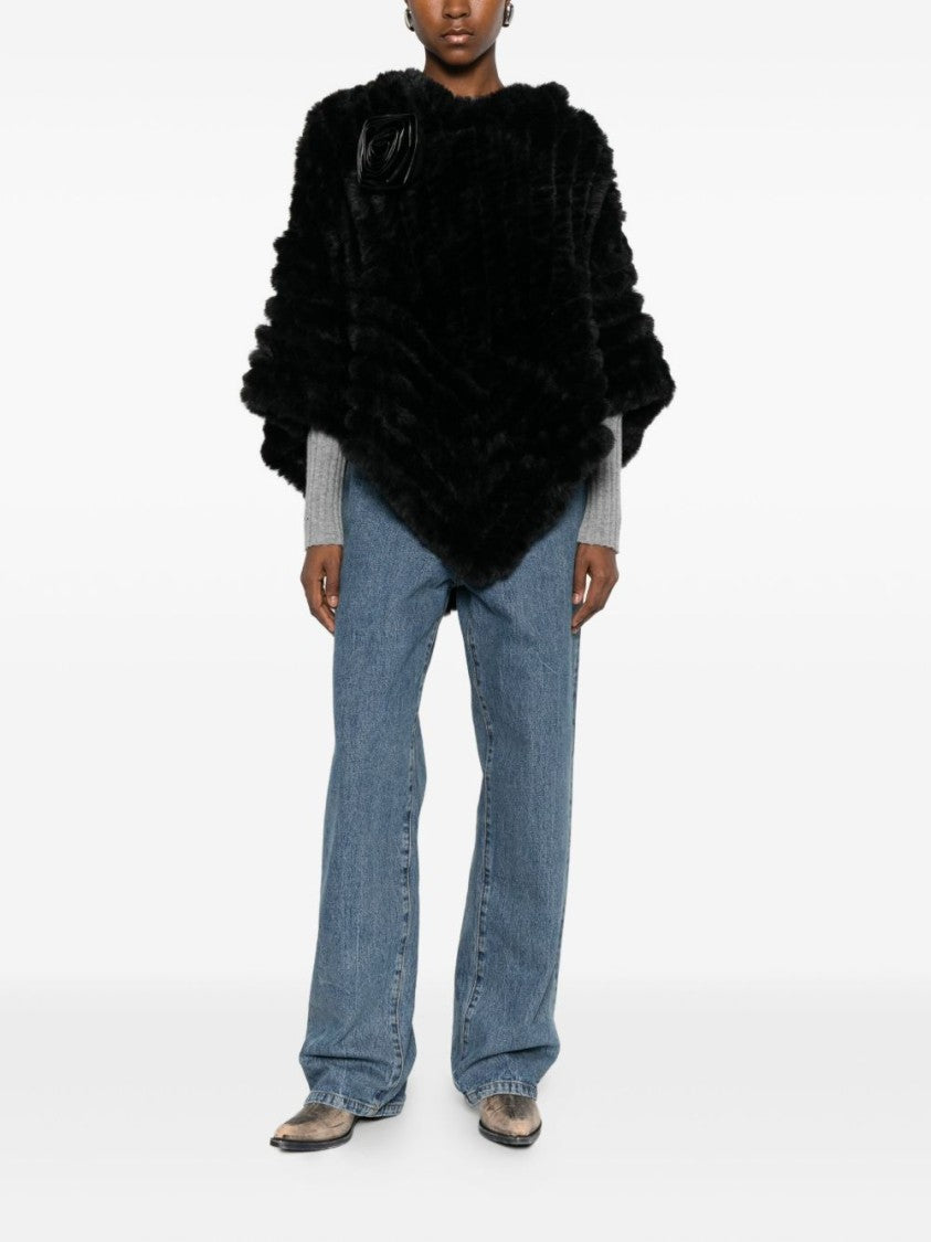 Blugirl Tailored Black Cape With Clean Lines And Minimalist Aesthetic