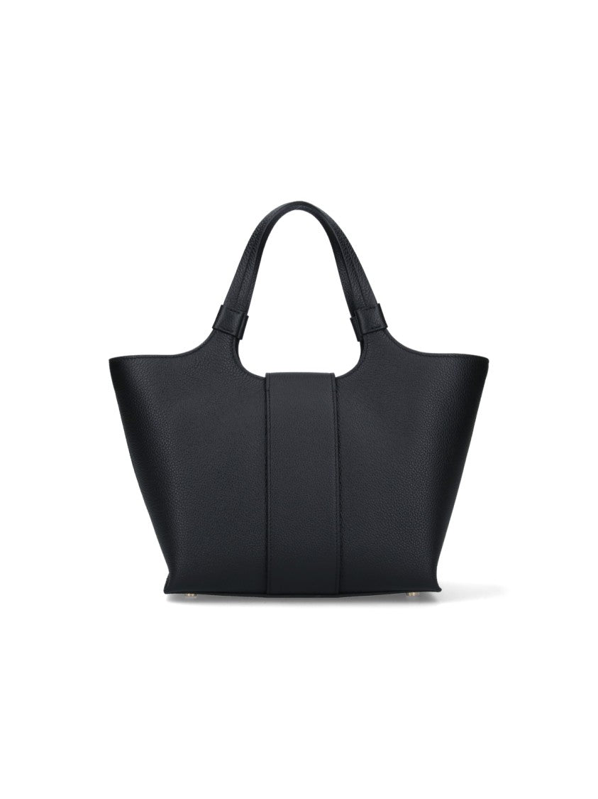 Roger Vivier Mini Tote Bag With Iconic Gold Buckle