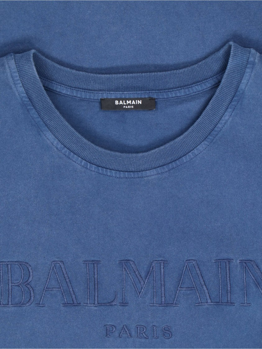 Balmain Vintage' Logo T-Shirt – Navy