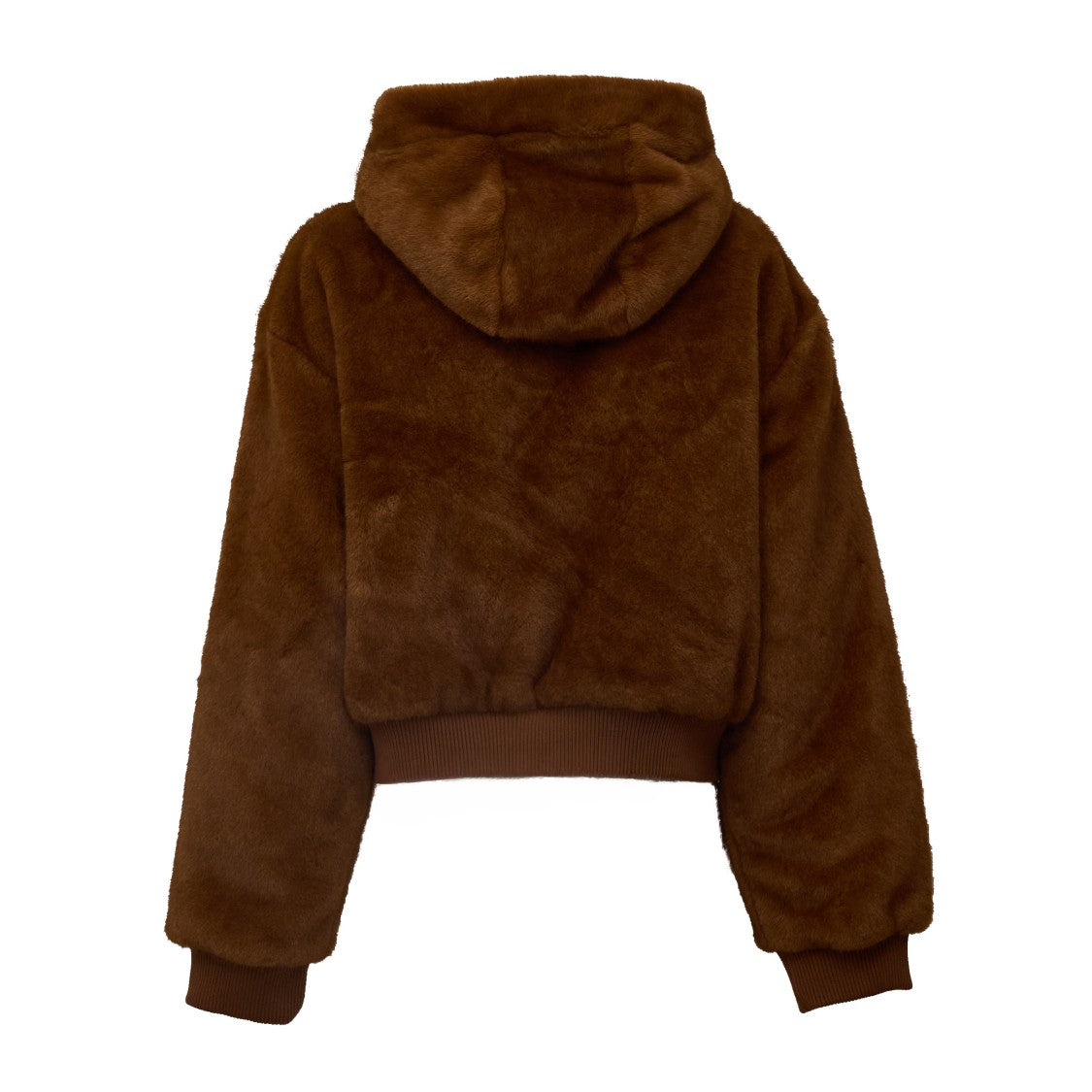 Essentiel Antwerp Brown Kico Reversible Faux Fur Hooded Jacket