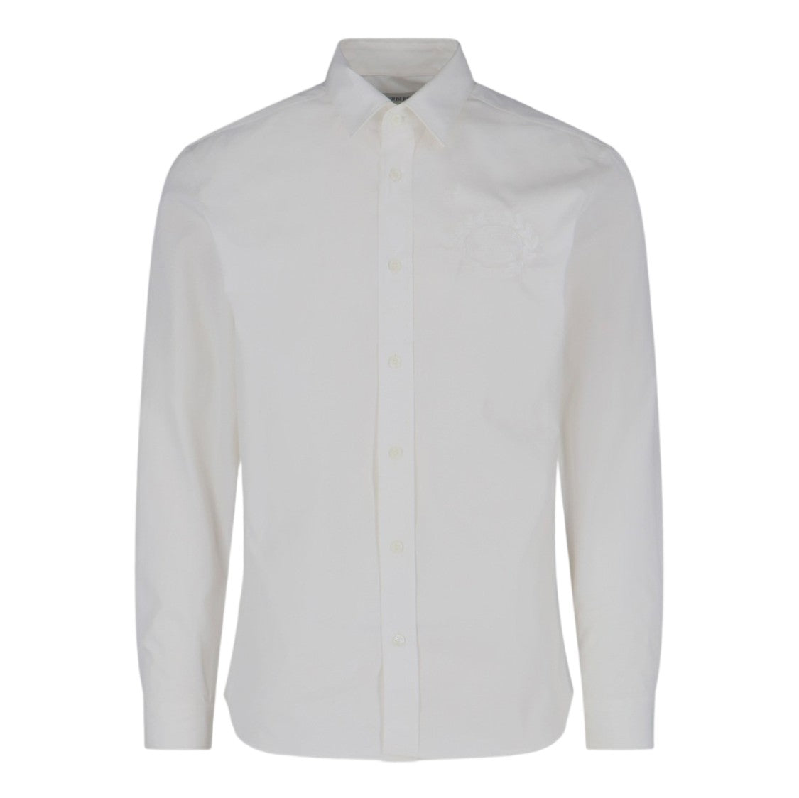 Burberry Long-Sleeve White Shirt With Button-Down Front