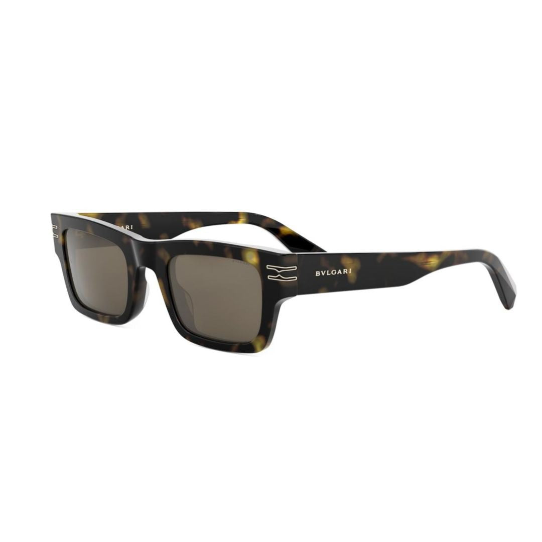 Bulgari Bv40064i Rectangular Tortoiseshell Sunglasses