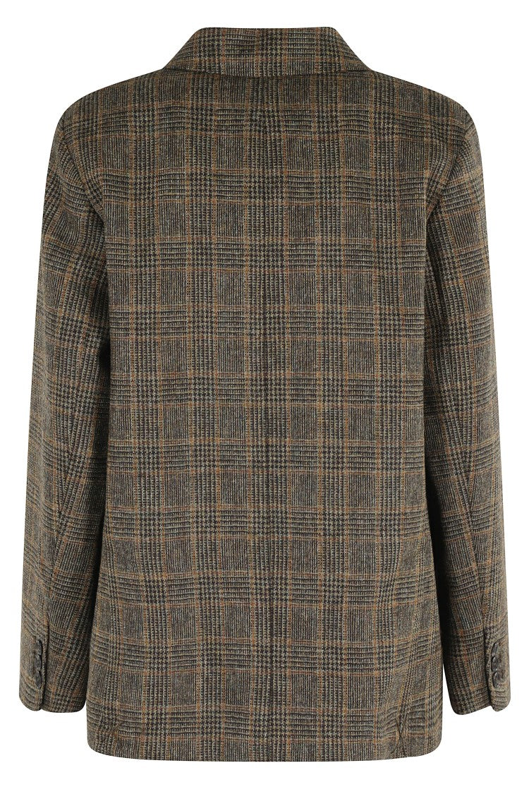 A.P.C. Brown Plaid Double-Breasted Lucy Jacket