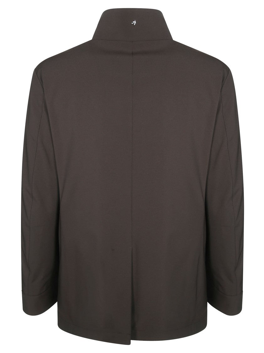 Montecore Double-Breasted Matte High-Collar Jacket