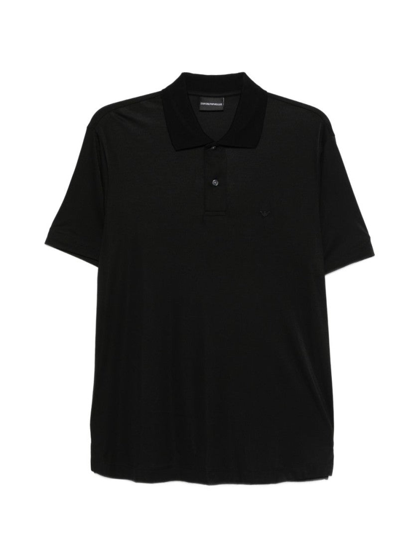 Emporio Armani Black Short-Sleeve Polo Shirt