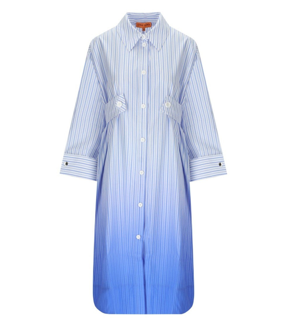 Stine Goya Rionna Light Blue Striped Dress