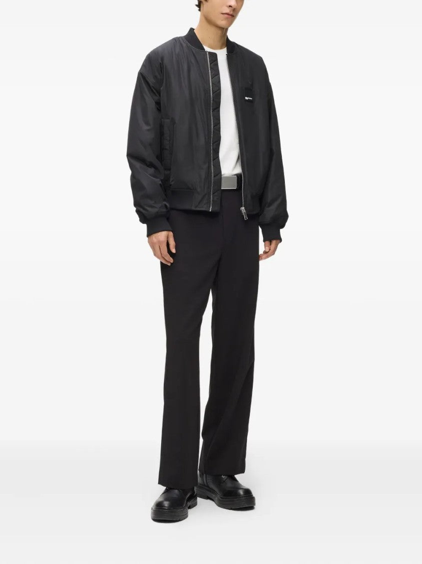 Karl Lagerfeld Straight-Leg Black Pants With Minimalist Design