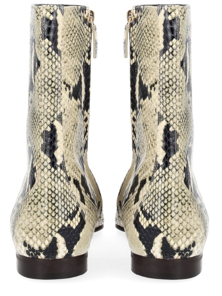 Khaite Colt Snakeskin Calf Leather Boots