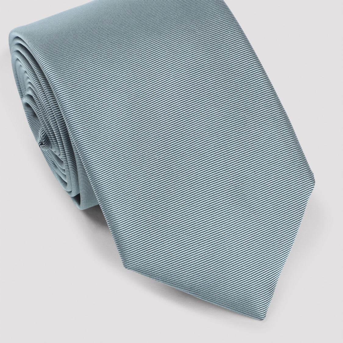 Canali Silk Tie With Subtle Diagonal Ribbing