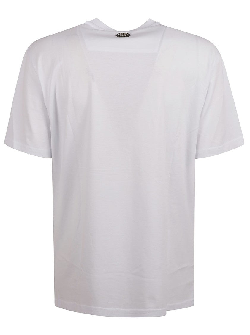 Philipp Plein Skull Graphic White Cotton T-Shirt