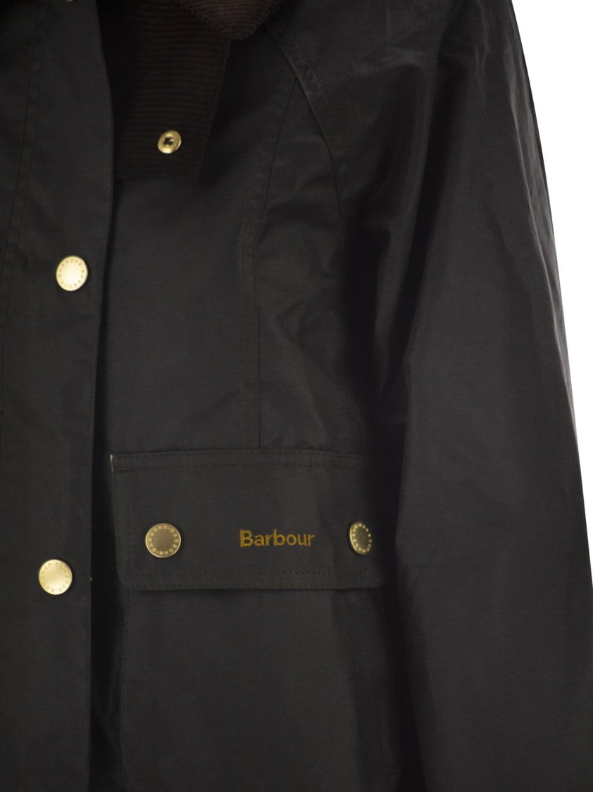 Barbour Beadnell Waxed Jacket With Crop Cut