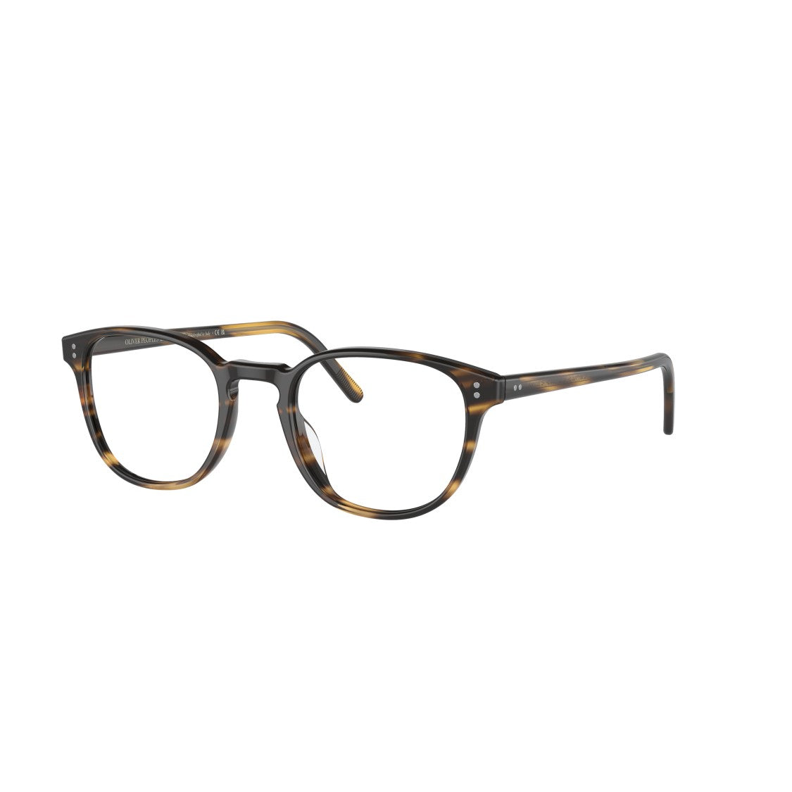 Oliver Peoples Round Tortoiseshell Eyeglasses With Keyhole Bridge