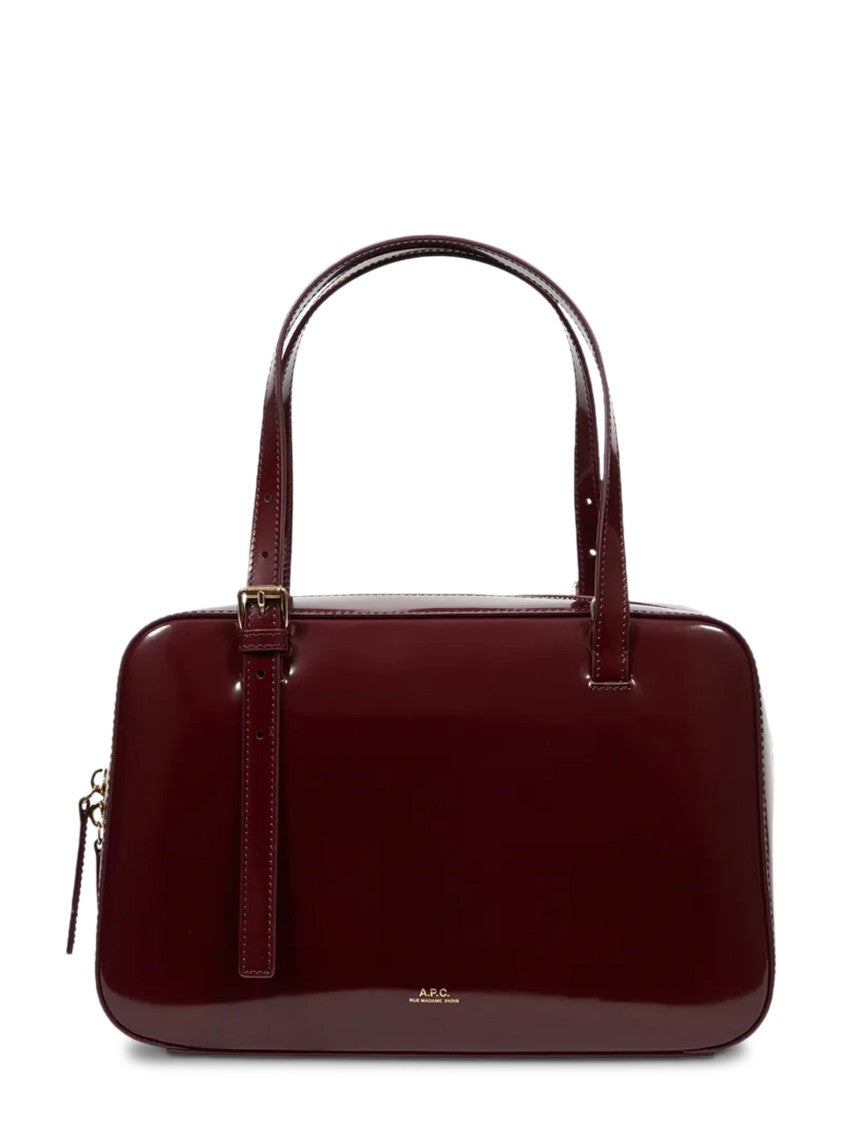 A.P.C. Glossy Leather Virginie Box Handbag