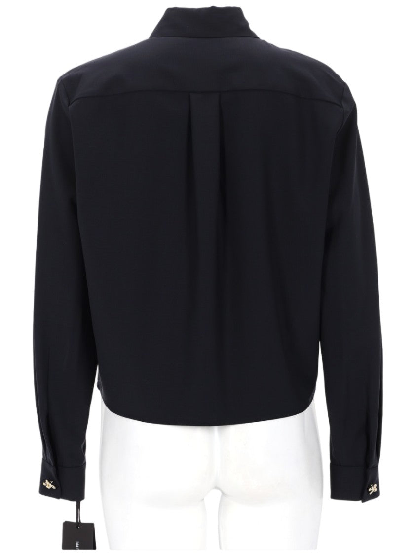 Fabiana Filippi Cropped Boxy Wool-Blend Shirt