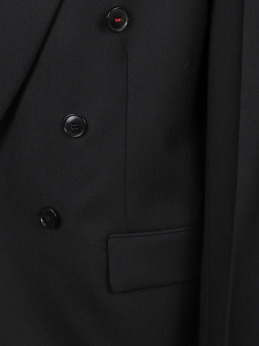 Victoria Beckham Double-Breasted Tailored Jacket With Sharp Lapel