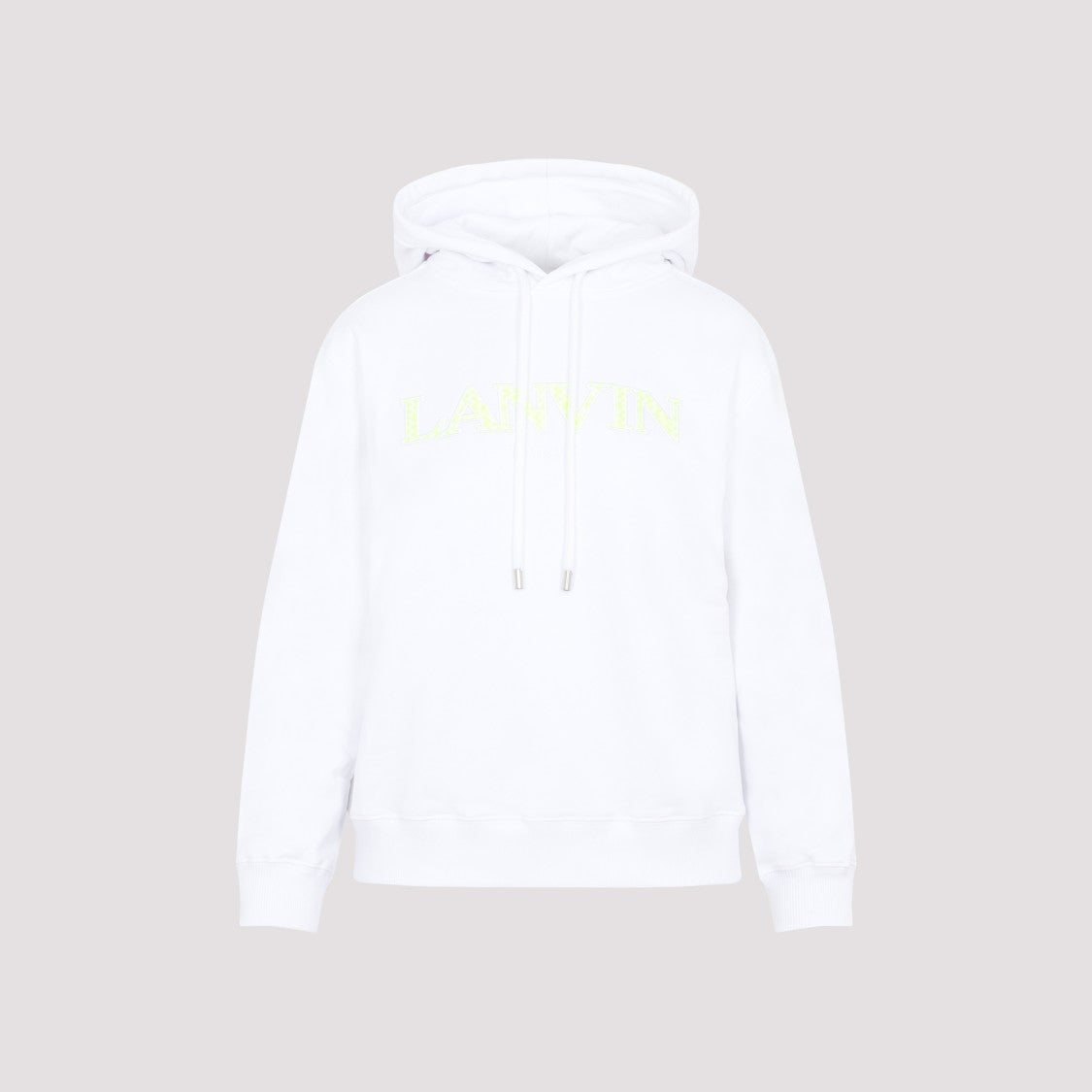 Lanvin White Cotton Classic Fit Hoodie With Logo