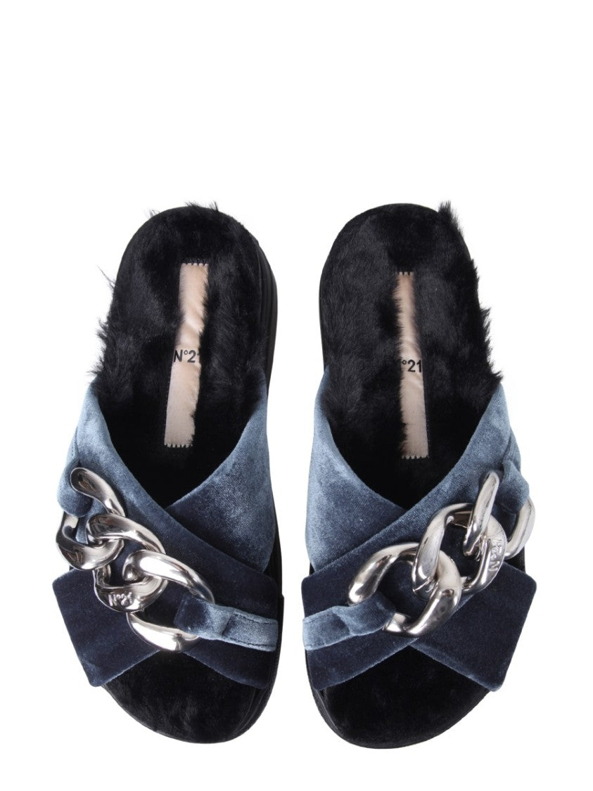 N°21 Sandals With Plush Velvet