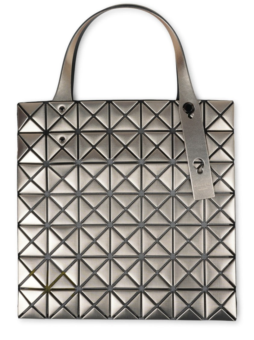 Bao Bao Issey Miyake Silver Platinum Geometric Grid Tote Bag