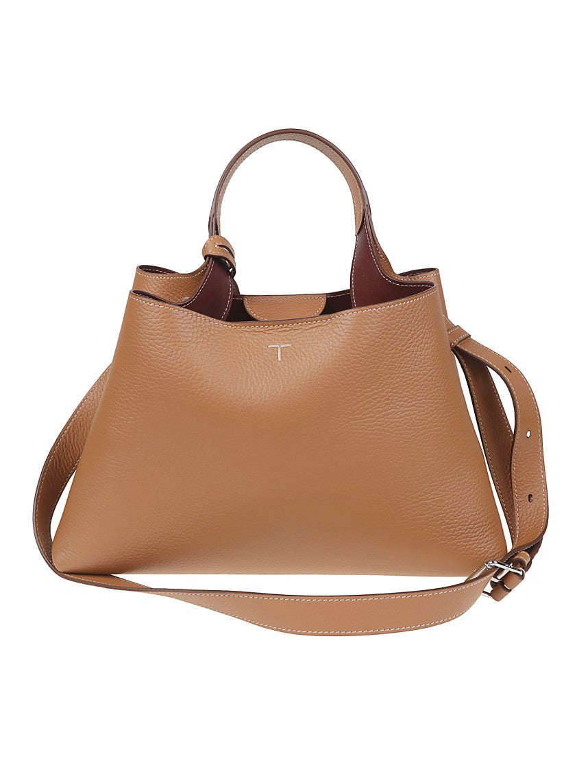 Tod's Small Apa Trapezoidal Brown Leather Handbag